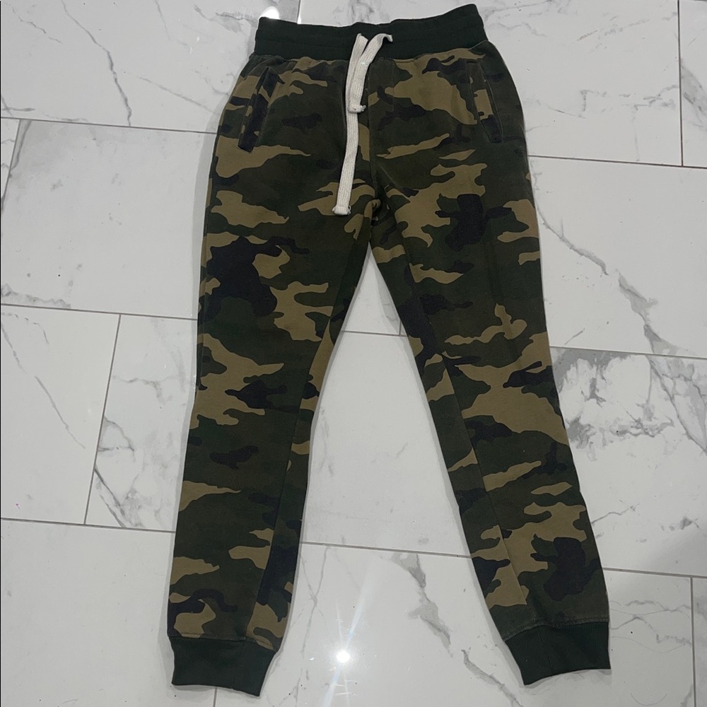 Essentials Olive Green Fleece-Lined Pants